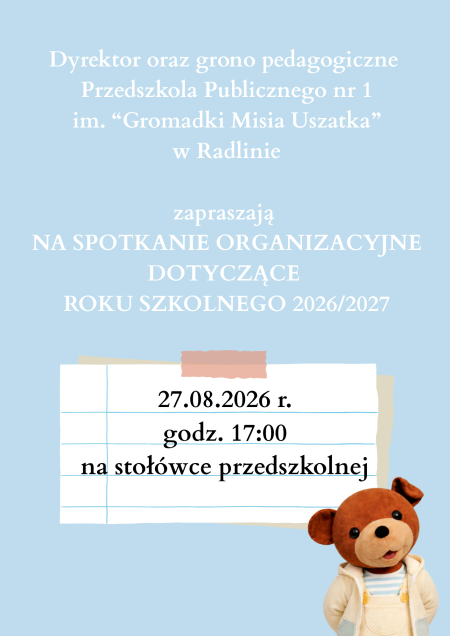 SPOTKANIE ORGANIZACYJNE ROK SZKOLNY 2026/2027
